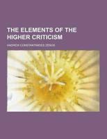 The Elements of the Higher Criticism