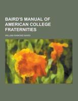 Baird's Manual of American College Fraternities