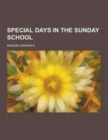 Special Days in the Sunday School