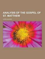 Analysis of the Gospel of St. Matthew