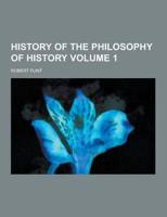 History of the Philosophy of History Volume 1