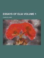 Essays of Elia Volume 1