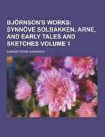 Bjornson's Works Volume 1
