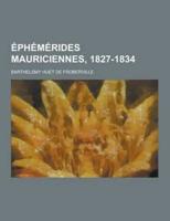 Ephemerides Mauriciennes, 1827-1834