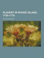 Slavery in Rhode Island, 1755-1776