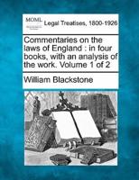 Commentaries on the Laws of England