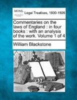 Commentaries on the Laws of England