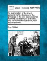 An Examination of the Law of Personal Rights