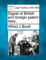 Digest of British and Foreign Patent Laws.