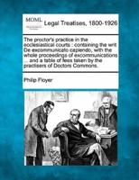 The Proctor's Practice in the Ecclesiastical Courts