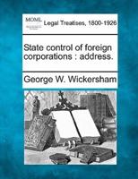 State Control of Foreign Corporations