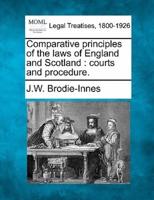 Comparative Principles of the Laws of England and Scotland