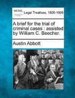 A Brief for the Trial of Criminal Cases
