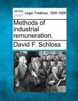 Methods of Industrial Remuneration.