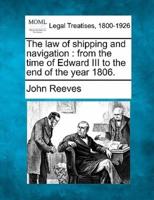The Law of Shipping and Navigation