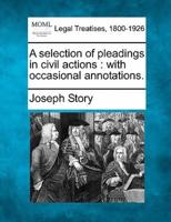 A Selection of Pleadings in Civil Actions