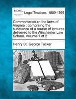 Commentaries on the Laws of Virginia