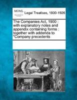 The Companies ACT, 1900