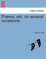 Poems, etc. on several occasions.