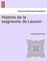 Histoire de la seigneurie de Lauzon