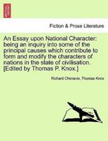 An Essay Upon National Character