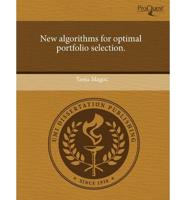 New Algorithms for Optimal Portfolio Selection