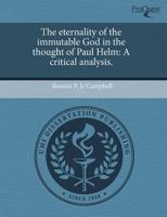 Eternality of the Immutable God in the Thought of Paul Helm