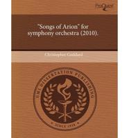 "songs of Arion" for Symphony Orchestra (2010)