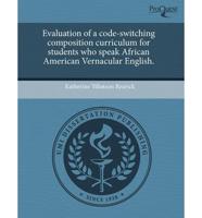 Evaluation of a Code-Switching Composition Curriculum for Students Who Spea