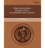 High School Reform Practices