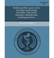 Hollywood Film Music in the Secondary Performing Ensemble