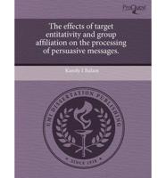 Effects of Target Entitativity and Group Affiliation on the Processing of P