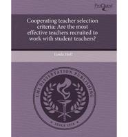 Cooperating Teacher Selection Criteria