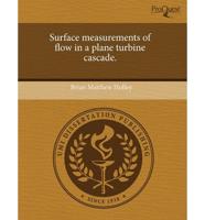 Surface Measurements of Flow in a Plane Turbine Cascade