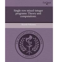 Single-row Mixed-integer Programs