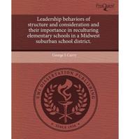 Leadership Behaviors of Structure and Consideration and Their Importance In