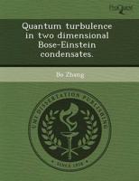 Quantum Turbulence in Two Dimensional Bose-Einstein Condensates.