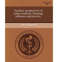 Teachers' Perspectives of Latino Students