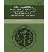 White Control of Black Employment