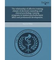 Relationship of Affective Training Climate of Doctoral Counseling and Clini