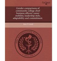 Gender Comparisons of Community College Chief Business Officers' Career Mob
