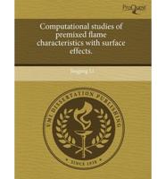 Computational Studies of Premixed Flame Characteristics With Surface Effect