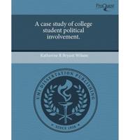 Case Study of College Student Political Involvement.