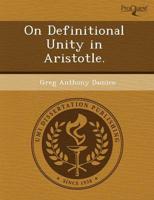 On Definitional Unity in Aristotle