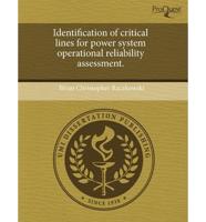 Identification of Critical Lines for Power System Operational Reliability A