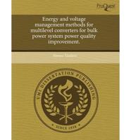 Energy and Voltage Management Methods for Multilevel Converters for Bulk Po