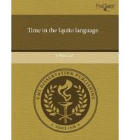 Time in the Iquito Language