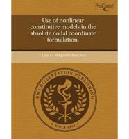 Use of Nonlinear Constitutive Models in the Absolute Nodal Coordinate Formu