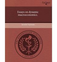 Essays On Dynamic Macroeconomics