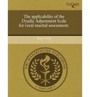 Applicability of the Dyadic Adjustment Scale for Rural Marital Assessment.